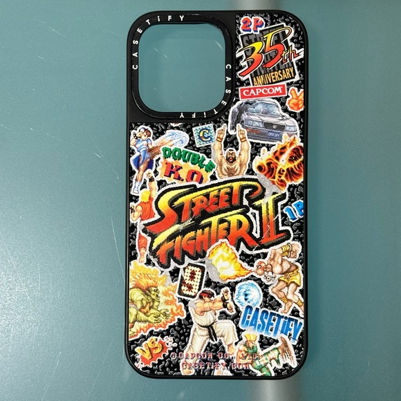 CASETiFY Apple iPhone 14 Pro Max Street Fighter Sticker Black MagSafe Case - Picture 1 of 6